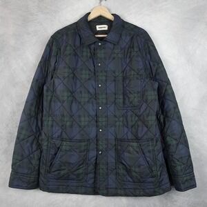 Taylor Stitch Quilted Jacket Mens 40 Blue Green Blackwatch Tartan Ojai Jacket